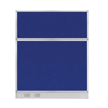 Versare Hush Panel Configurable Cubicle Partition 5' x 6' Royal Blue Fabric w/ Cable Channel 1856405
